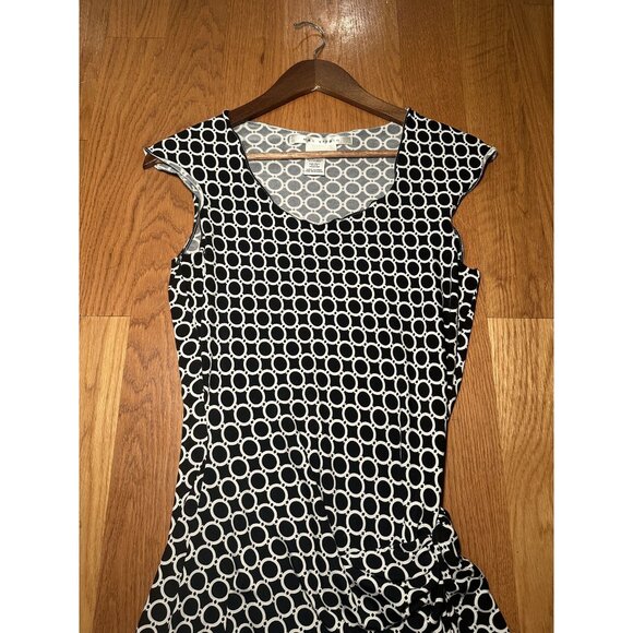 Max Studio Black & White Retro Dress Size Small – Mod Chic Fit & Flare Everyday - Picture 7 of 9